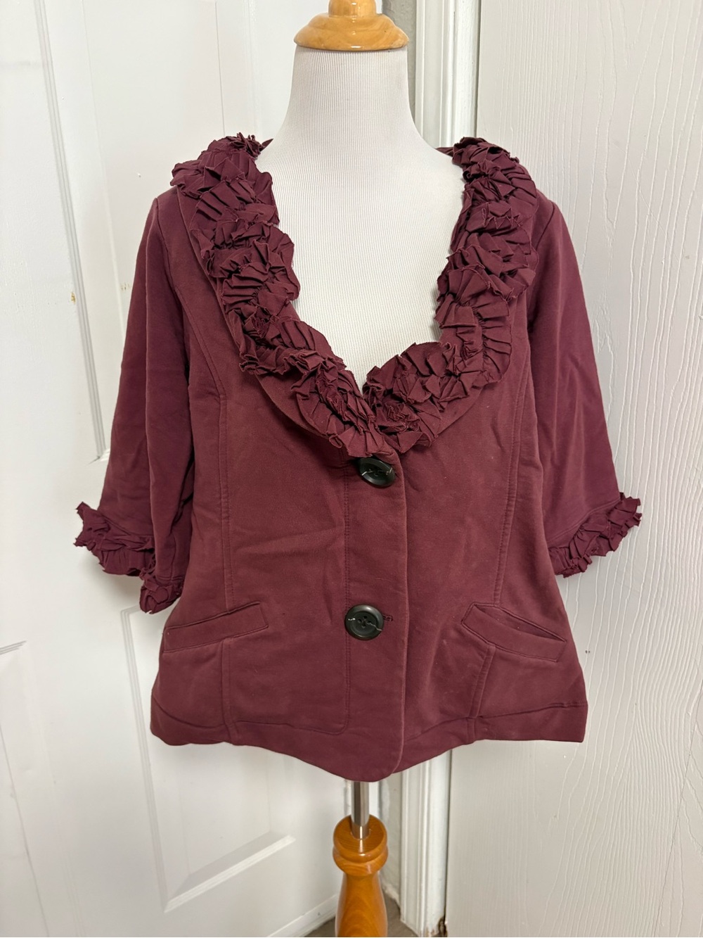 Nick & Mo Ruffled Blazer